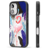 iPhone 16 Pro Max Tropical Flamingo Black Impact Phone Case