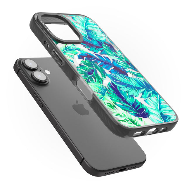 iPhone 16 Pro Max Tropical Palms Black Impact Phone Case