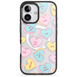 iPhone 16 Pro Max Sarcastic Love Hearts Black Impact Phone Case