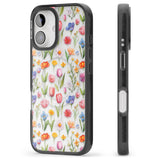 iPhone 16 Pro Max Small Flower Mix Black Impact Phone Case + Magsafe