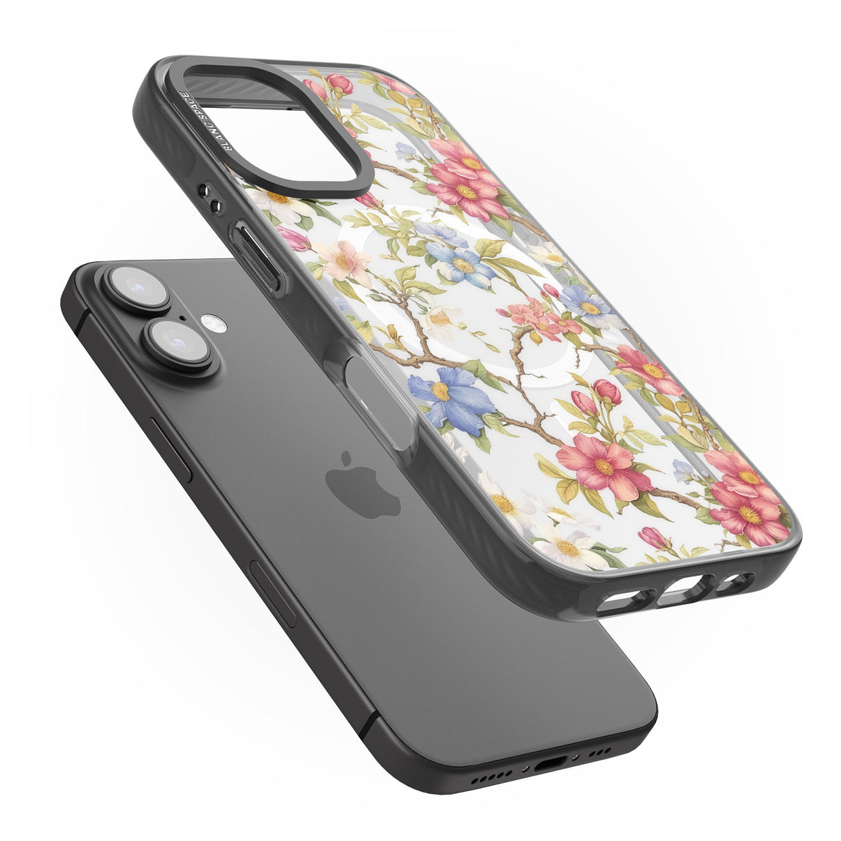 iPhone 16 Pro Max Vintage Vines & Flowers Clear Impact Phone Case + Magsafe