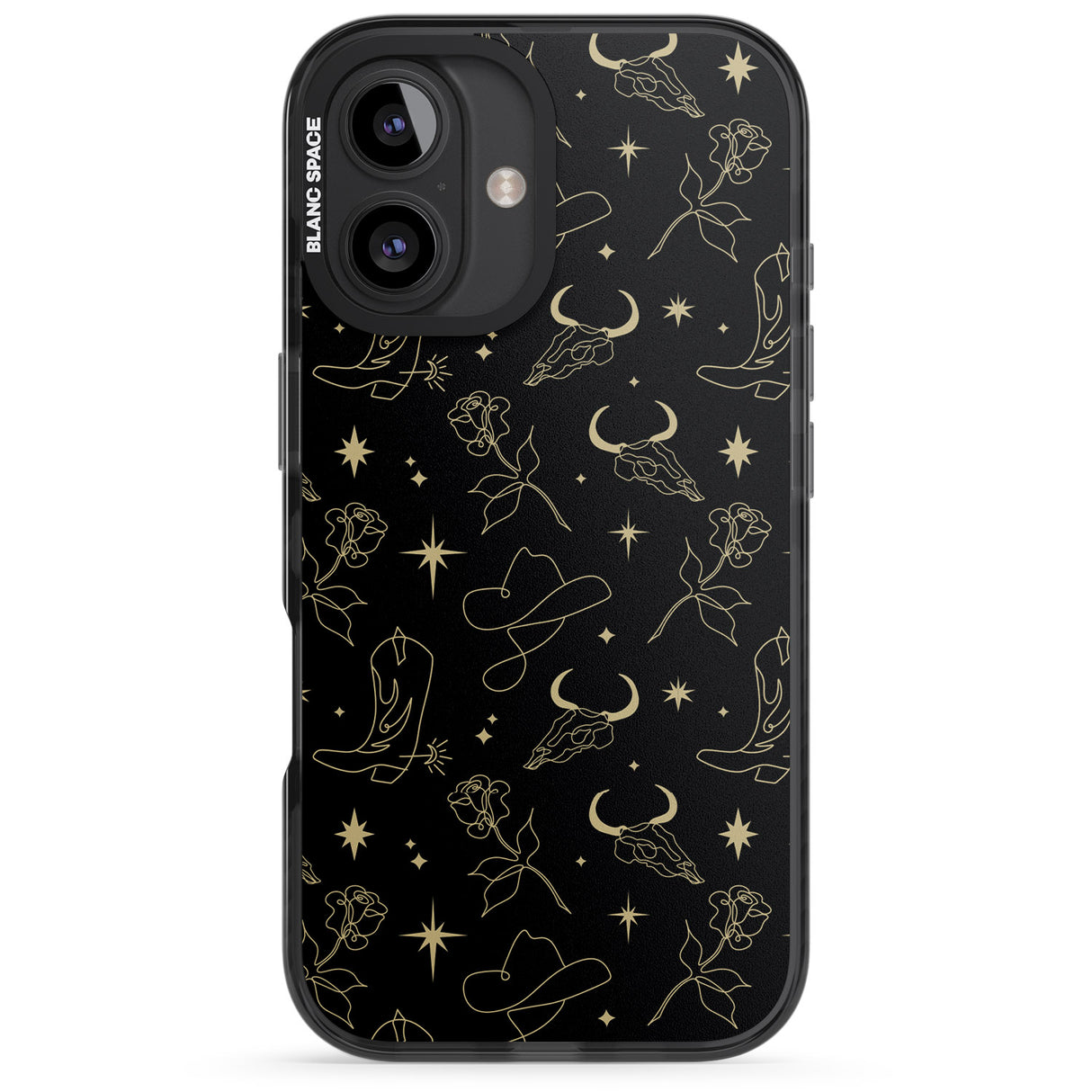 iPhone 16 Pro Max Celestial West Pattern Black Impact Phone Case