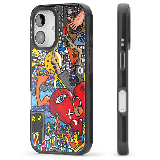 iPhone 16 Pro Max Crowd Tsunami Black Impact Phone Case