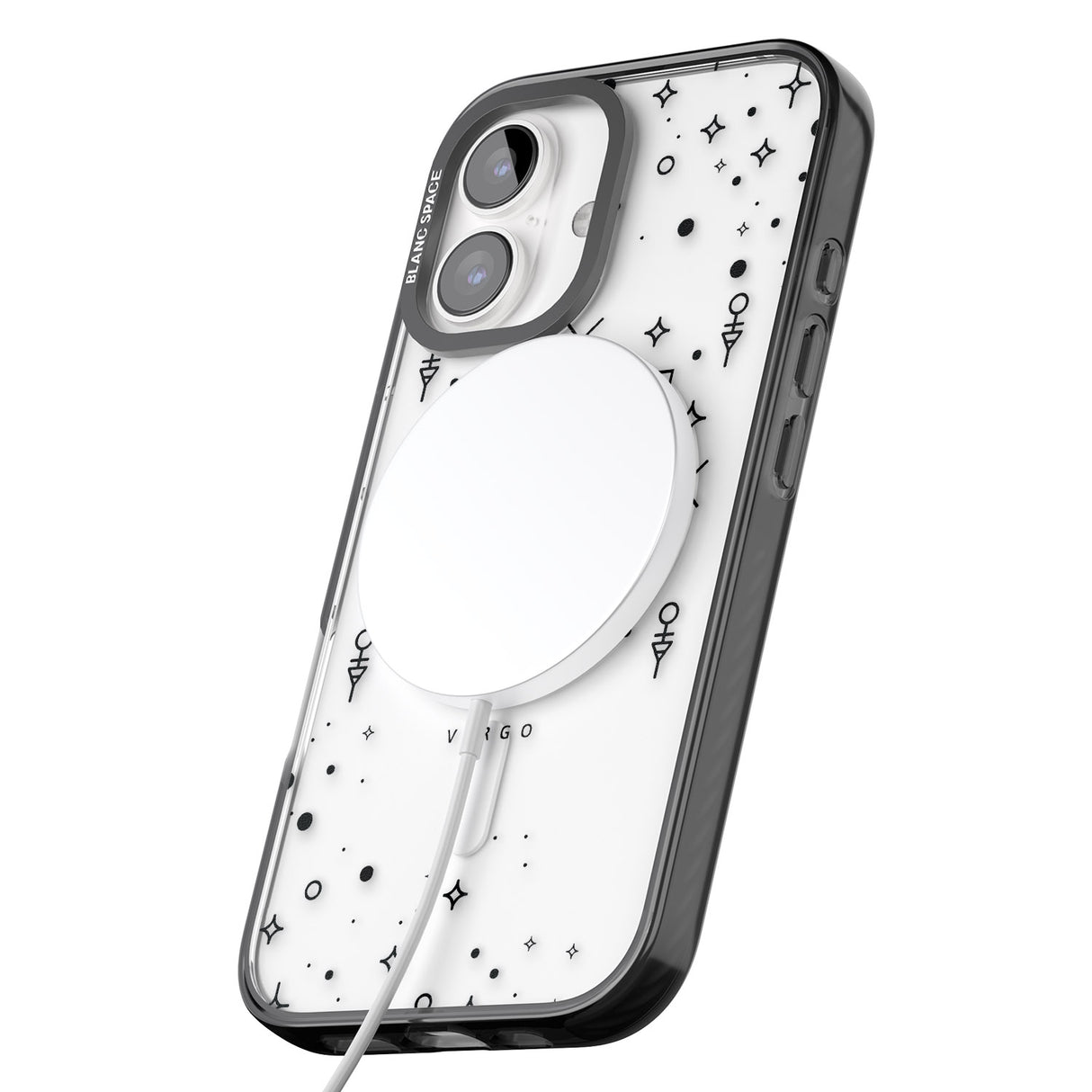 iPhone 16 Pro Max Virgo Emblem - Transparent Design Black Impact Phone Case