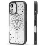 iPhone 16 Pro Max Taurus Emblem - Transparent Design Black Impact Phone Case