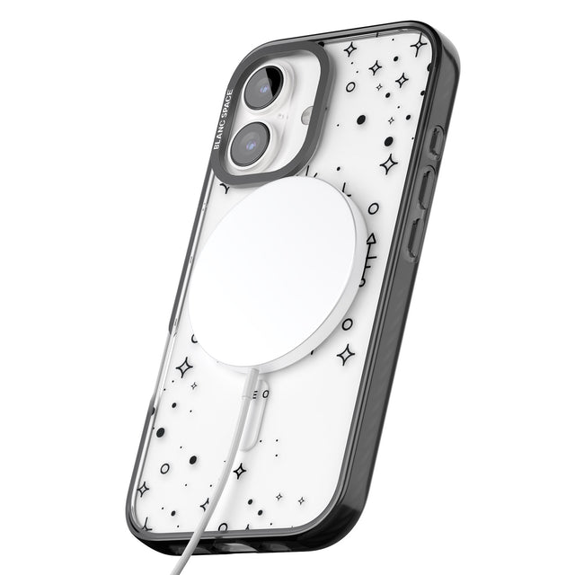 iPhone 16 Pro Max Leo Emblem - Transparent Design Black Impact Phone Case