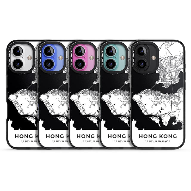 iPhone 16 Pro Max Map of Hong Kong Black Impact Phone Case