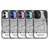 iPhone 16 Pro Max Map of Chicago, Illinois Black Impact Phone Case