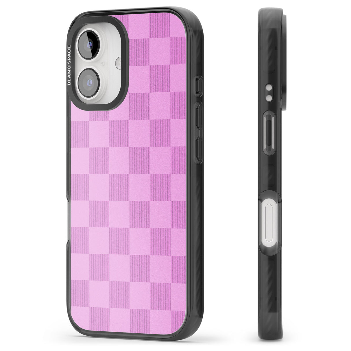 iPhone 16 Pro Max BUBBLEGUM CHECKERED Black Impact Phone Case + Magsafe