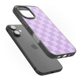 iPhone 16 Pro Max LILAC CHECKERED Black Impact Phone Case + Magsafe