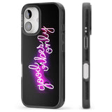 iPhone 16 Pro Max Good Vibes Only Pink Neon Black Impact Phone Case