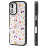 iPhone 16 Pro Max Roller Disco Pattern Black Impact Phone Case