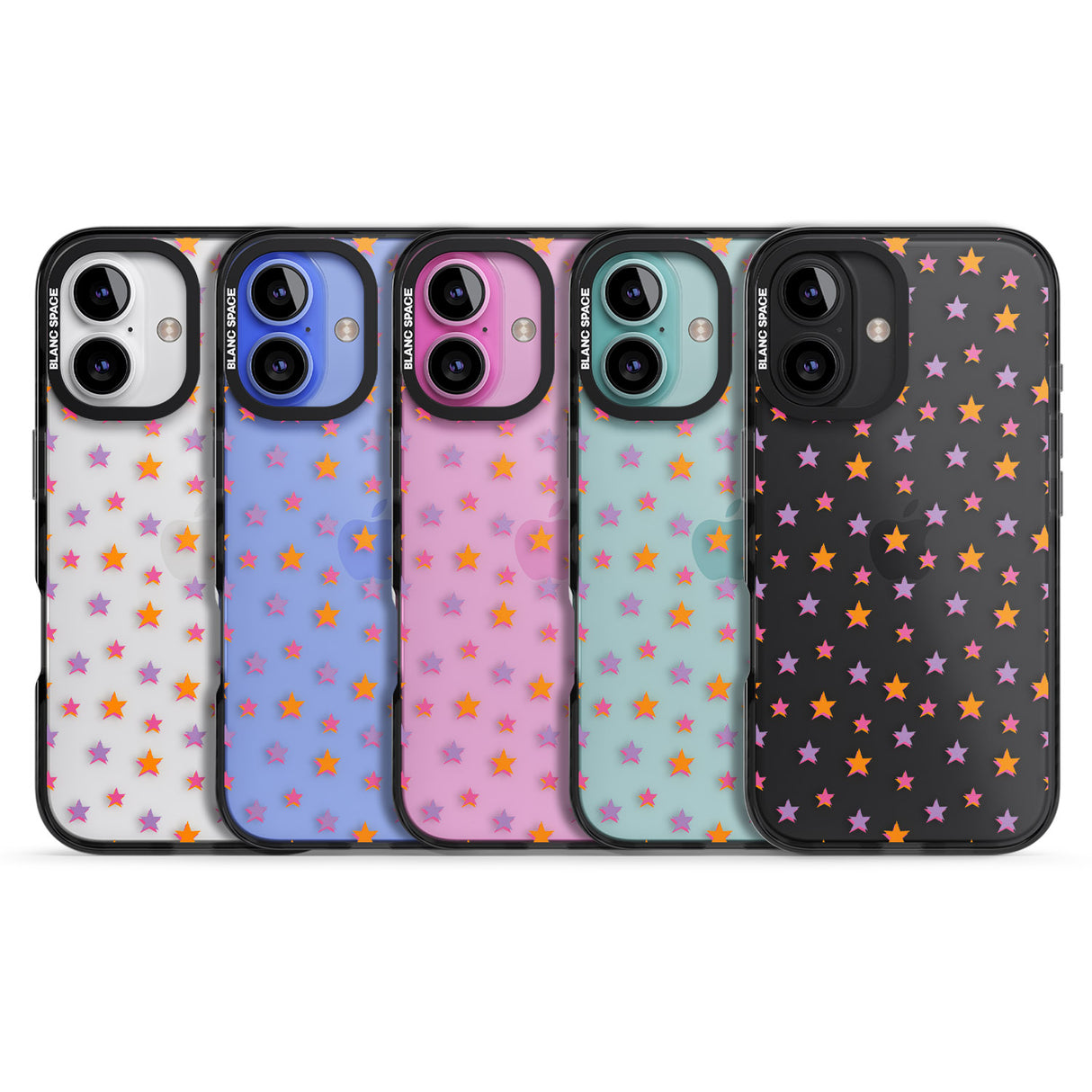 iPhone 16 Pro Max Spangling Stars Pattern Black Impact Phone Case