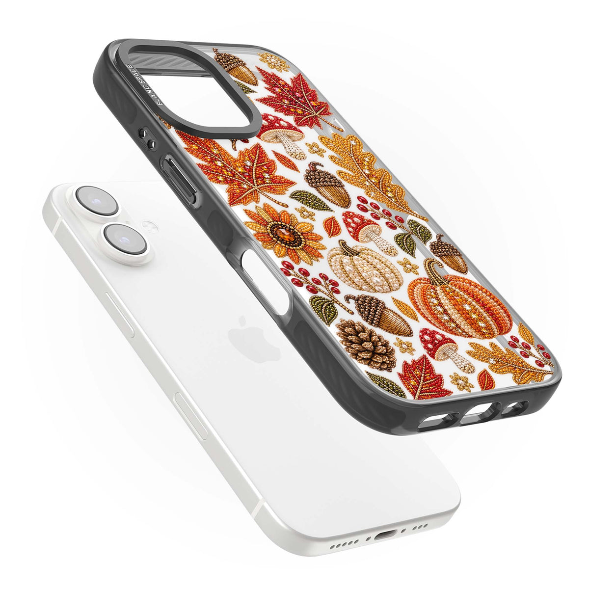 Beaded Autumn iPhone case | Black Impact case for iPhone 16, iPhone 16 Plus