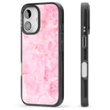 iPhone 16 Pro Max Bright Pink Onyx Marble Texture Black Impact Phone Case