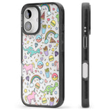 iPhone 16 Pro Max Cute Pattern Black Impact Phone Case