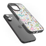 iPhone 16 Pro Max Cute Pattern Black Impact Phone Case