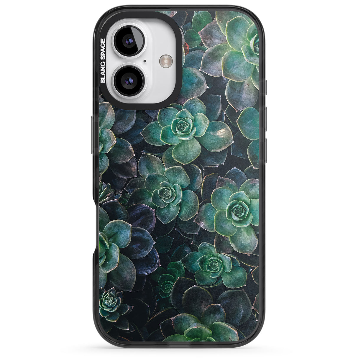 iPhone 16 Pro Max Succulents - Real Botanical Photographs Black Impact Phone Case