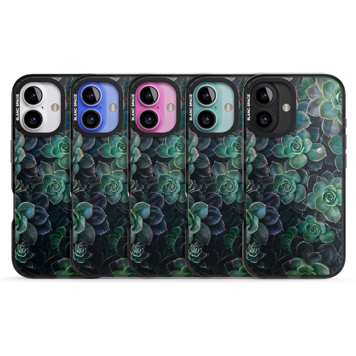 iPhone 16 Pro Max Succulents - Real Botanical Photographs Black Impact Phone Case