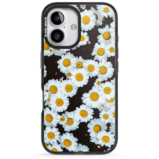 iPhone 16 Pro Max Daisies - Real Floral Photographs Black Impact Phone Case