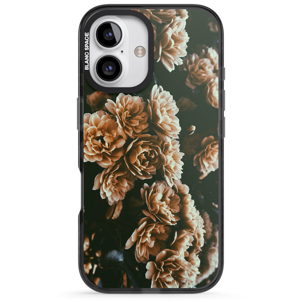 iPhone 16 Pro Max White Peonies - Real Floral Photographs Black Impact Phone Case