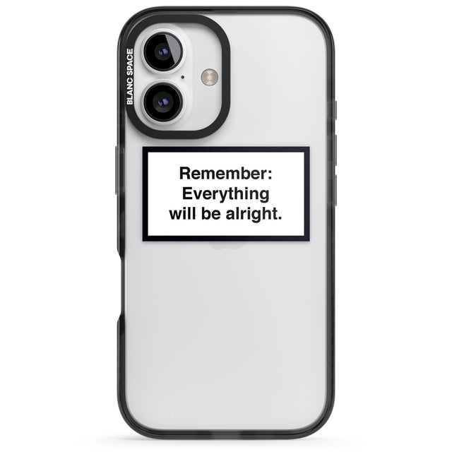 iPhone 16 Pro Max Everything Will Be Alright Black Impact Phone Case