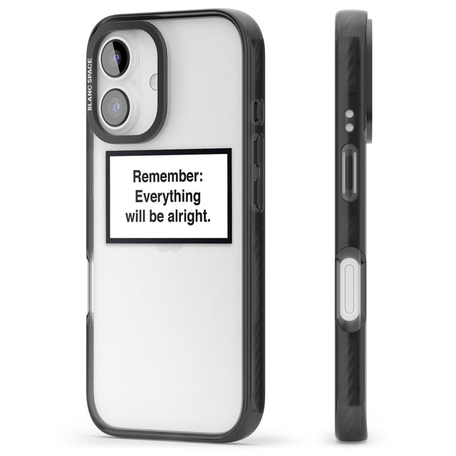 iPhone 16 Pro Max Everything Will Be Alright Black Impact Phone Case