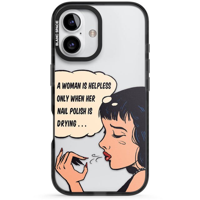 Drying Nails - Pop Art Black Impact Phone Case for iPhone 16, iPhone 16 Plus