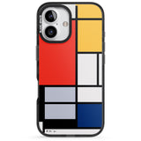 iPhone 16 Pro Max Piet Mondrian's Composition Black Impact Phone Case