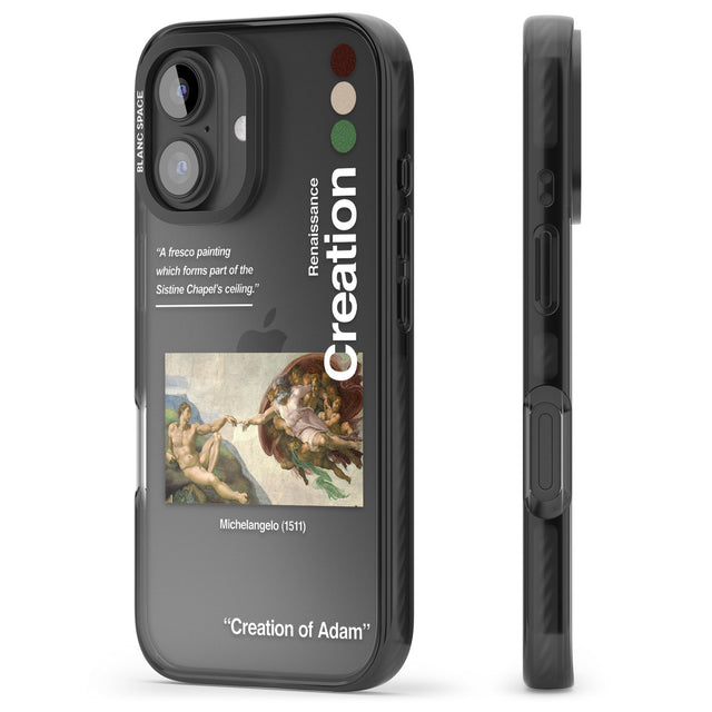 iPhone 16 Pro Max Creation of Adam - Michelangelo Black Impact Phone Case