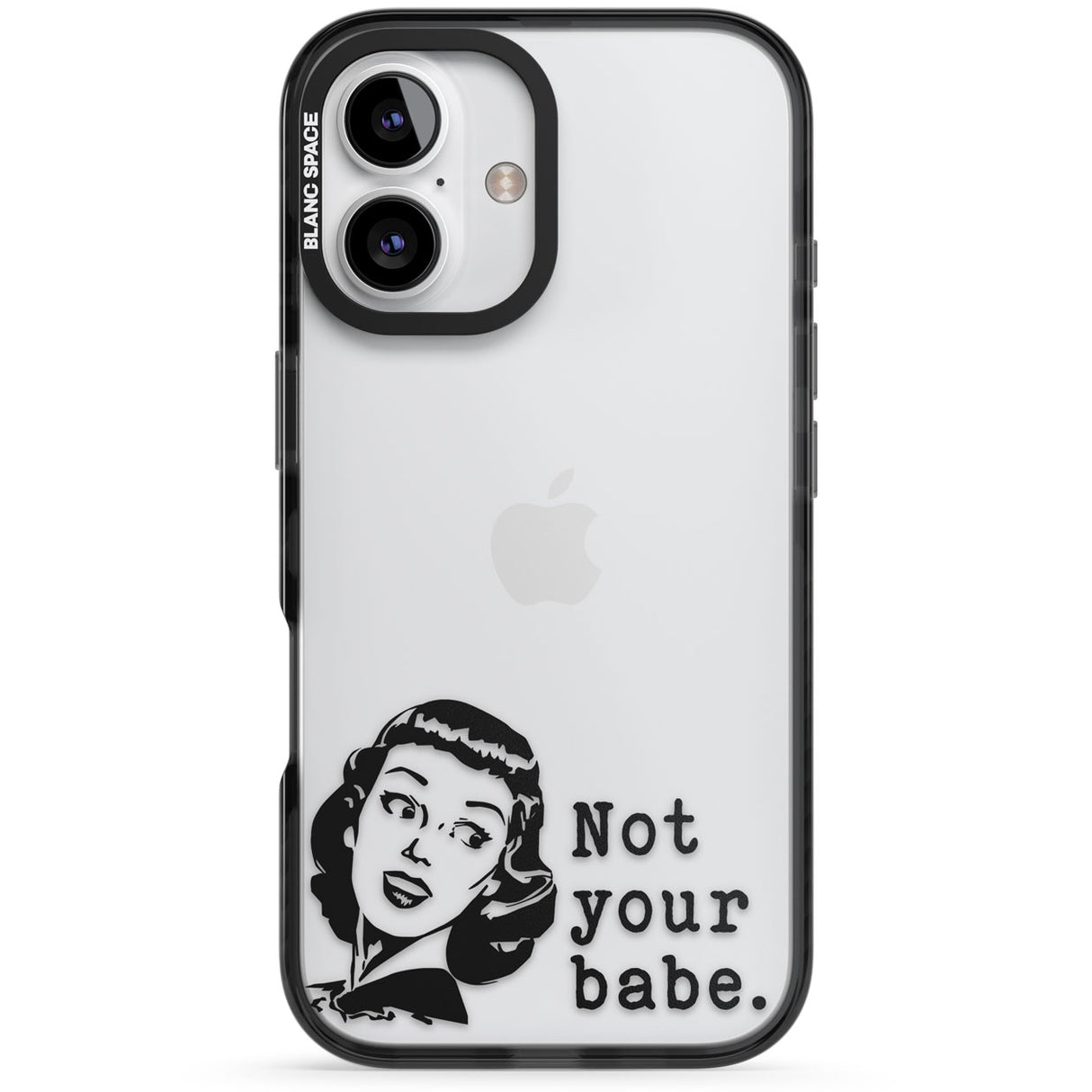 Not Your Babe Black Impact Phone Case for iPhone 16, iPhone 16 Plus