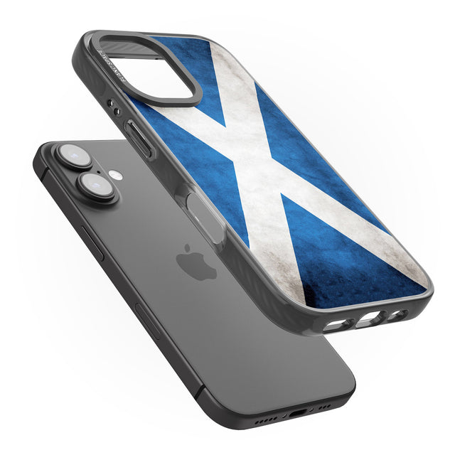 iPhone 16 Pro Max Scotland Saltire Flag Black Impact Phone Case