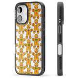 iPhone 16 Pro Max Gingerbread Cookie Pattern Black Impact Phone Case