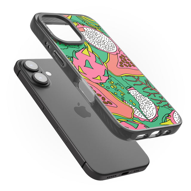 iPhone 16 Pro Max Psychedelic Salad Black Impact Phone Case