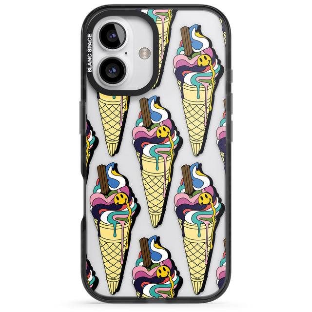 iPhone 16 Pro Max Trip & Drip Ice Cream Black Impact Phone Case