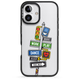 iPhone 16 Pro Max Mood Street Signs Black Impact Phone Case