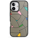 iPhone 16 Pro Max Multicolour Optic Waves Black Impact Phone Case