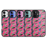 iPhone 16 Pro Max Pink Day of The Dead Pattern Black Impact Phone Case