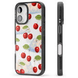 iPhone 16 Pro Max Vintage Cherries & Clouds Black Impact Phone Case + Magsafe