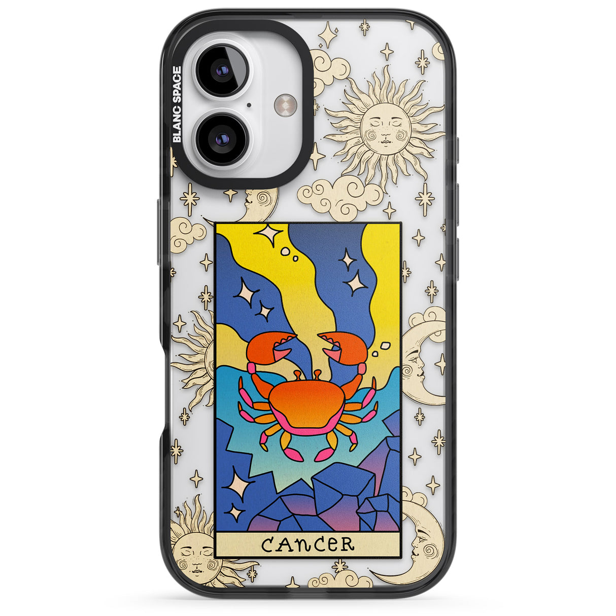 iPhone 16 Pro Max Celestial Zodiac - Cancer Black Impact Phone Case + Magsafe