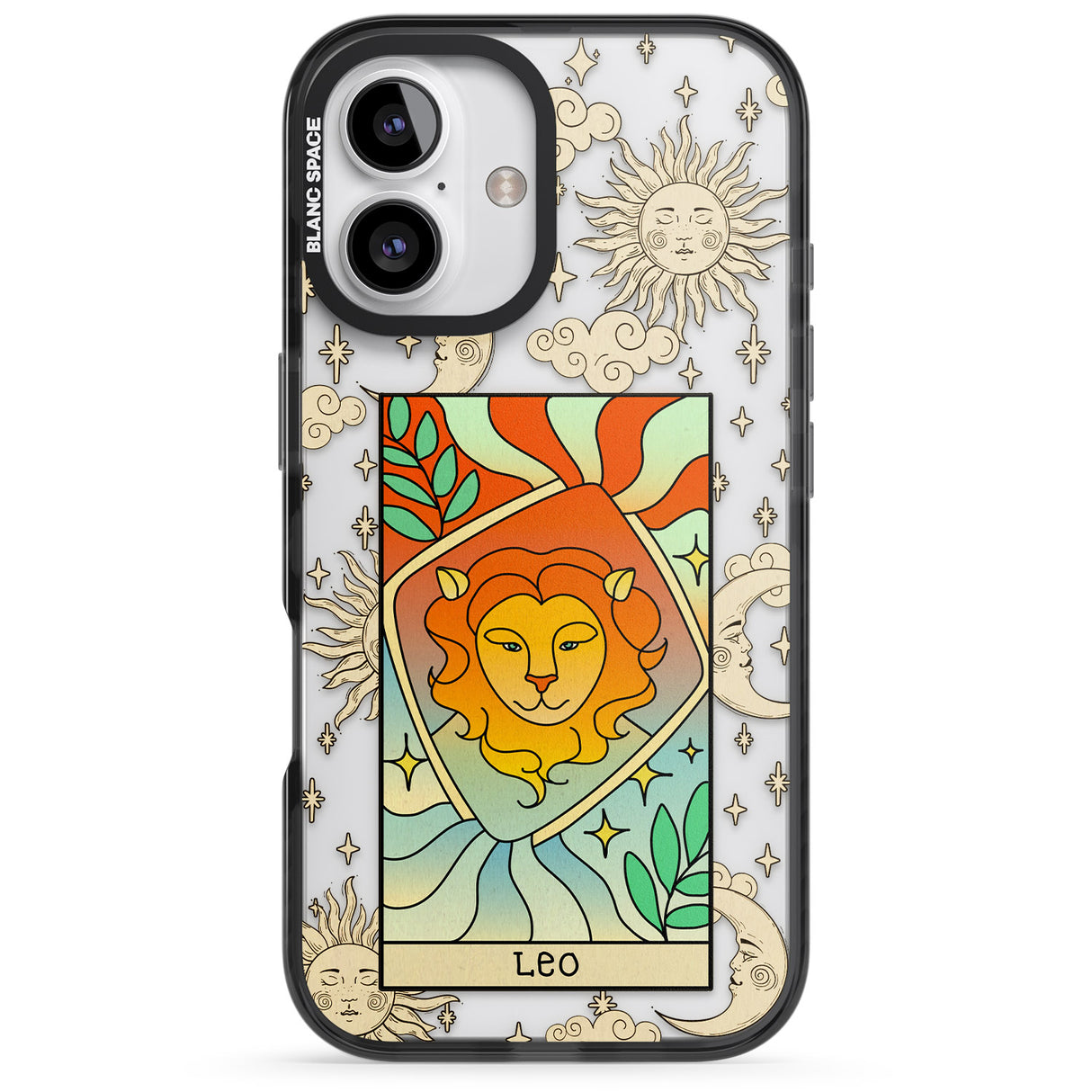 iPhone 16 Pro Max Celestial Zodiac - Leo Clear Impact Phone Case + Magsafe