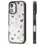 iPhone 16 Pro Max Kawaii Sushi & Rice Black Impact Phone Case