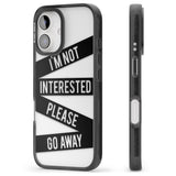 iPhone 16 Pro Max Black Stripes I'm Not Interested Black Impact Phone Case