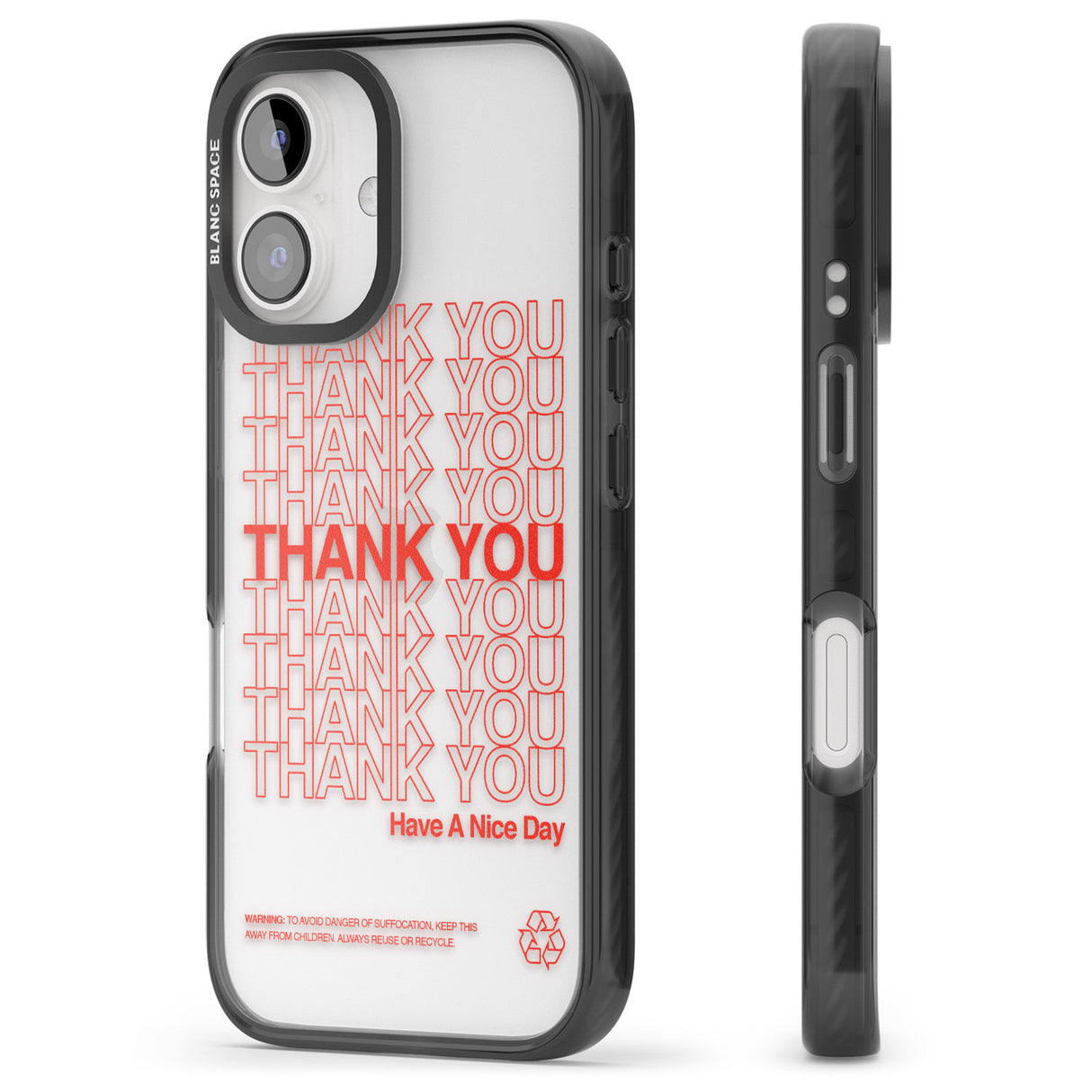 iPhone 16 Pro Max Thank You : Have a Nice Day Black Impact Phone Case