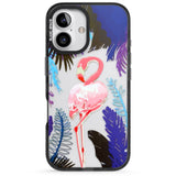 iPhone 16 Pro Max Tropical Flamingo Black Impact Phone Case