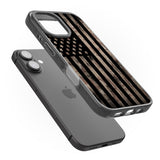 iPhone 16 Pro Max American Flag Camo Black Impact Phone Case