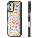 iPhone 16 Pro Max Small Flower Mix Black Impact Phone Case + Magsafe