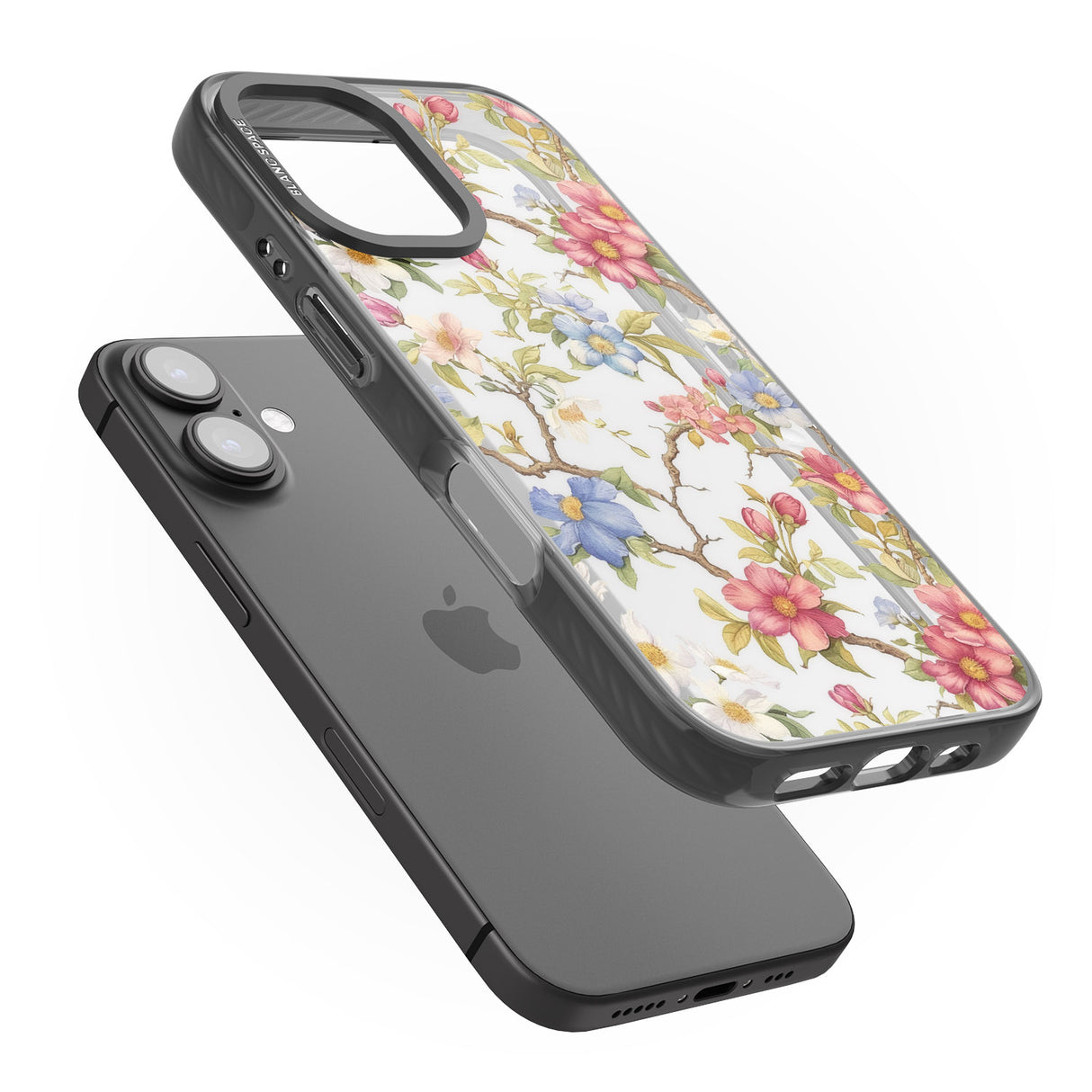 iPhone 16 Pro Max Vintage Vines & Flowers Clear Impact Phone Case + Magsafe