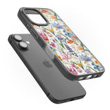 iPhone 16 Pro Max Vintage Wildflowers Black Impact Phone Case + Magsafe