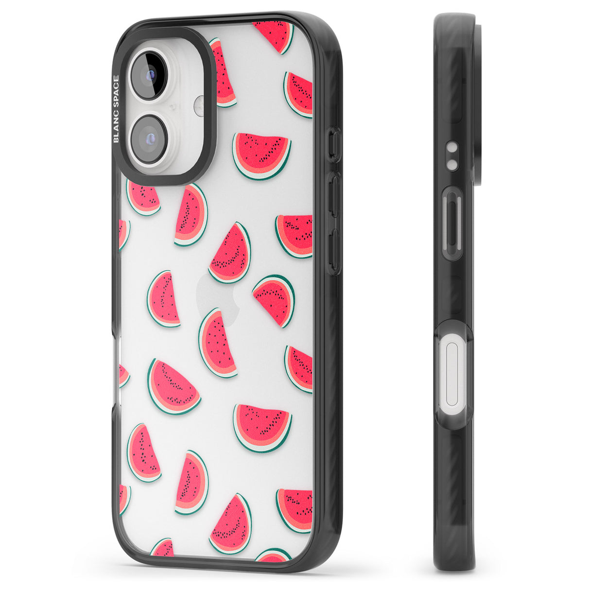 iPhone 16 Pro Max Watermelon Slices - Clear Black Impact Phone Case